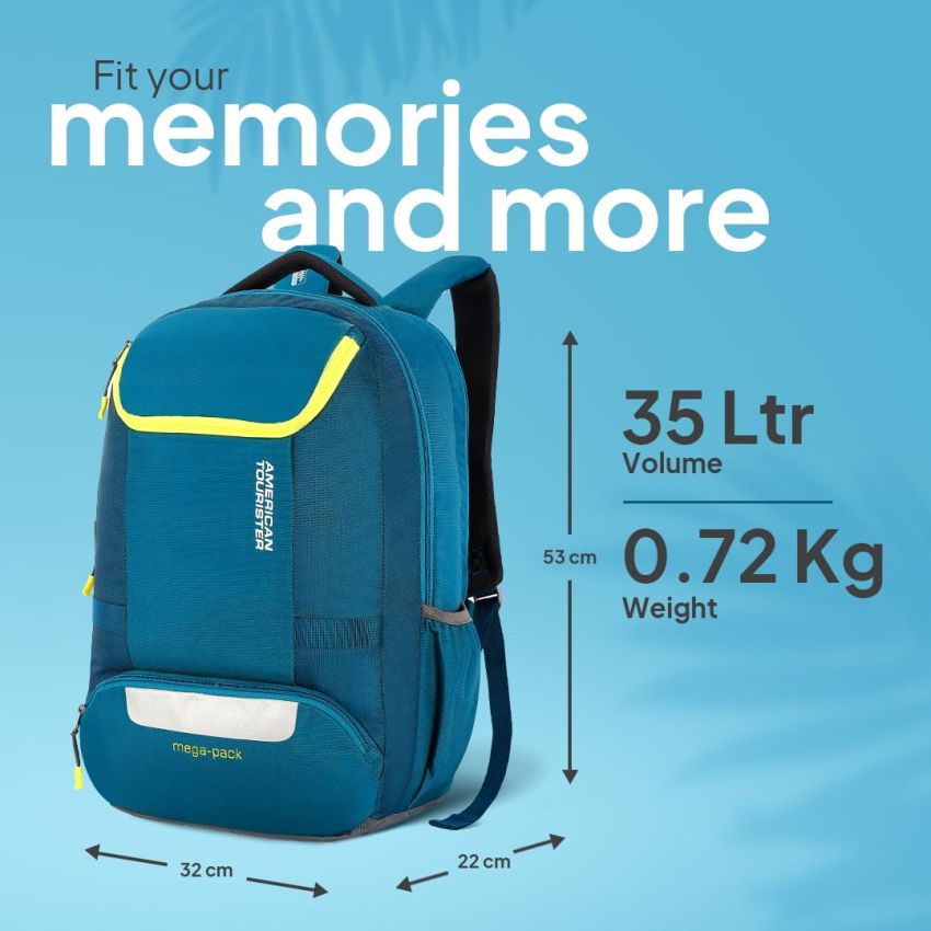 American Tourister Bowie The Outdoor Backpack In Teal - 35 Litre Capacity, 17
