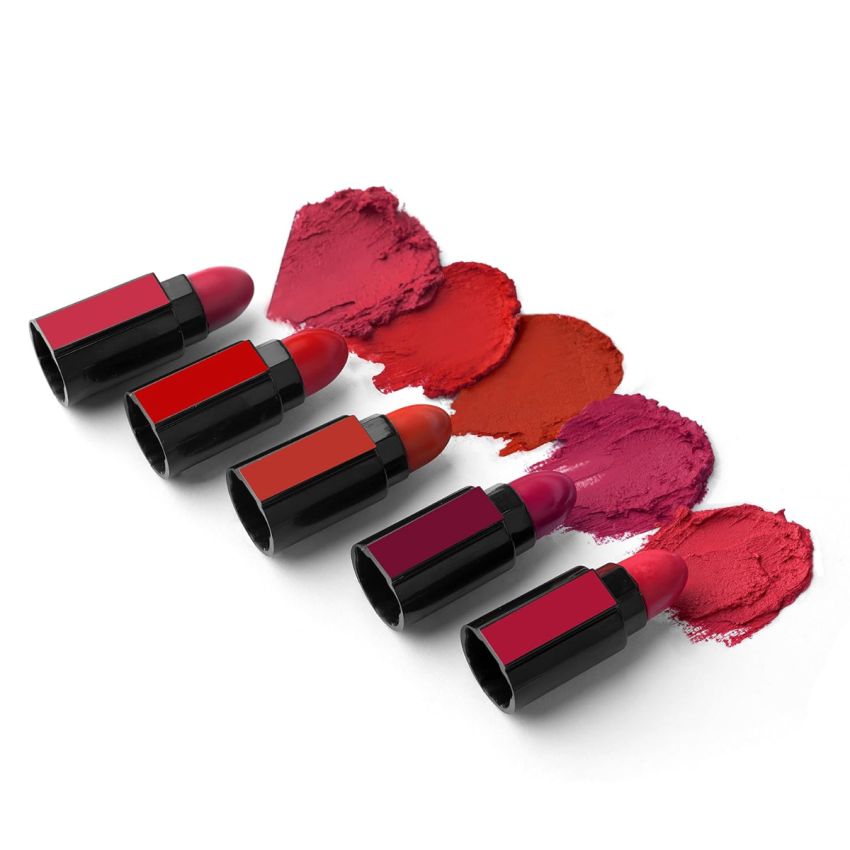 RENEE FAB 5 Glossy 5 in 1 Lipstick 7.5 Gm - Five Shades in One - Moisturizing & Nourishing, Long Lasting, Glossy Finish - Intense Color Payoff - Compact, Glides Smoothly with One-Stroke Application