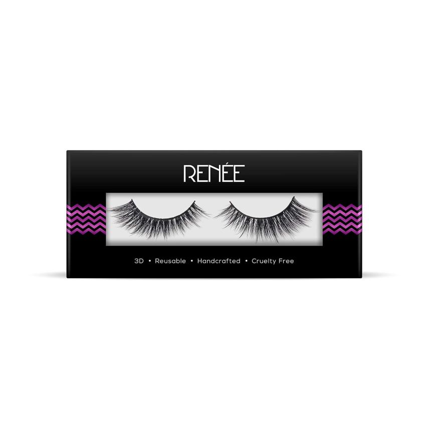 RENEE False Eyelashes Long Natural 3d Fake Eyelash | Soft, Comfortable, Non-irritating, Lightweight & Reusable, Me-mia- the Fallback 1 Pair