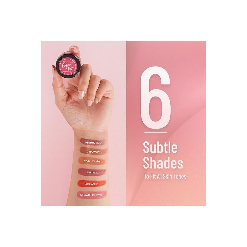 Swiss Beauty 3-in-1 Cream N'Tint for Lips,eyes and cheeks| Long lasting and easily blendable | With Jojoba oil and Glycerine | Shade - Fruity Fig, 8Gm|