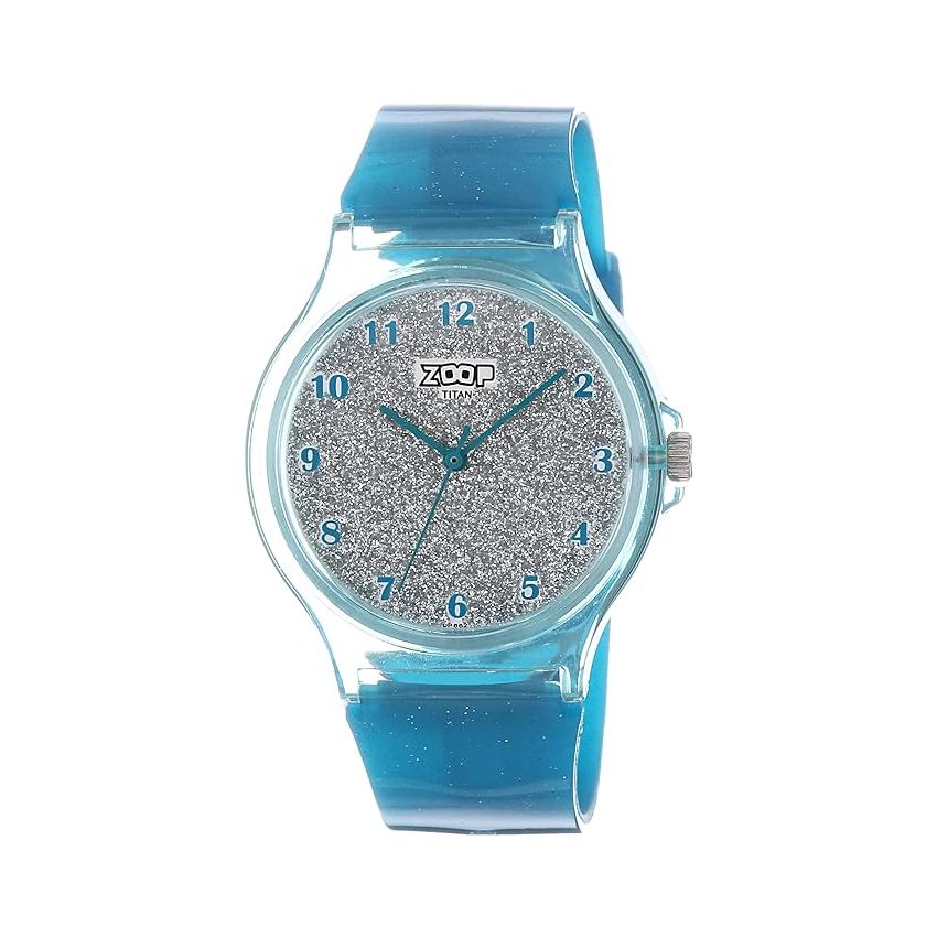 Zoop by Titan Glitter Quartz Analog Grey Dial Polyurethane Strap Watch for Kids-26030PP05W