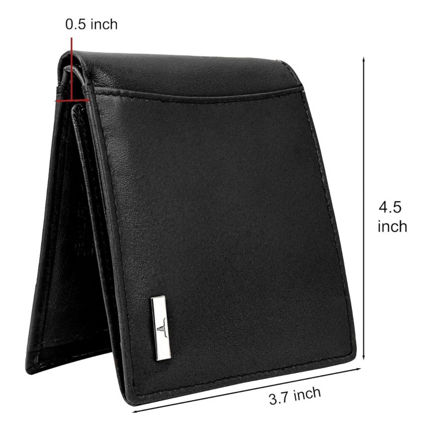 URBAN FOREST Oliver Aniline Black Leather Wallet for Men