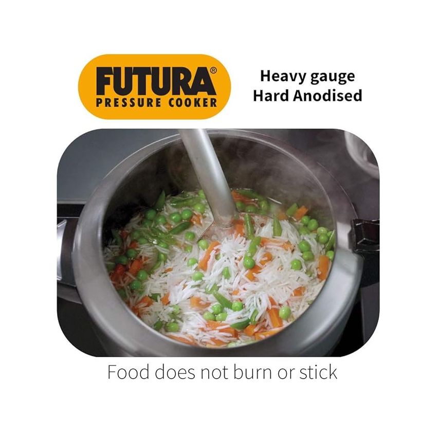 Hawkins Futura 3 Litre Pressure Cooker, Hard Anodised Inner Lid Pressure Cooker, Pan Cooker, Black (FP30)