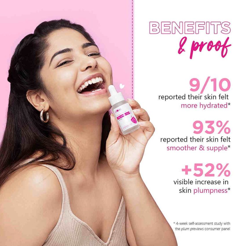 Plum 2% Hyaluronic Acid Serum with Bulgarian Rose (15 ml) | Instant Hydration for Plump & Bouncy Skin | Daily Use Face Serum| For All Skin Types | Fragrance-Free