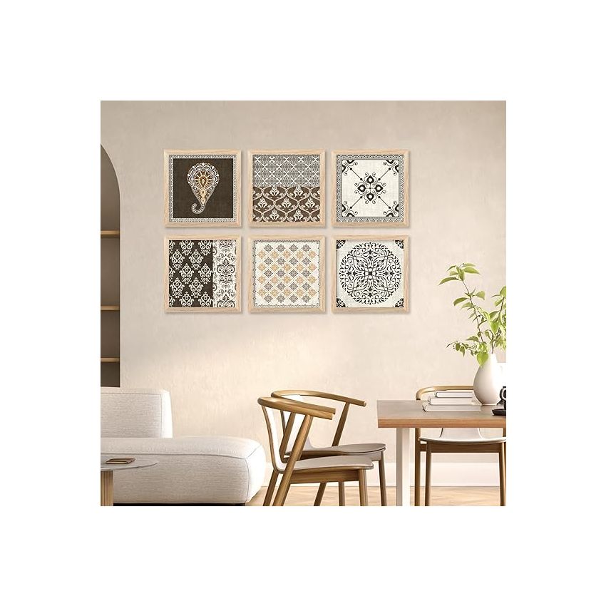 kotart Premium Digital Madhubani Art Paintings with Frame for Home Decor - Traditional Indian Painting for Wall Decoration (10x10 inch, Painting 12)