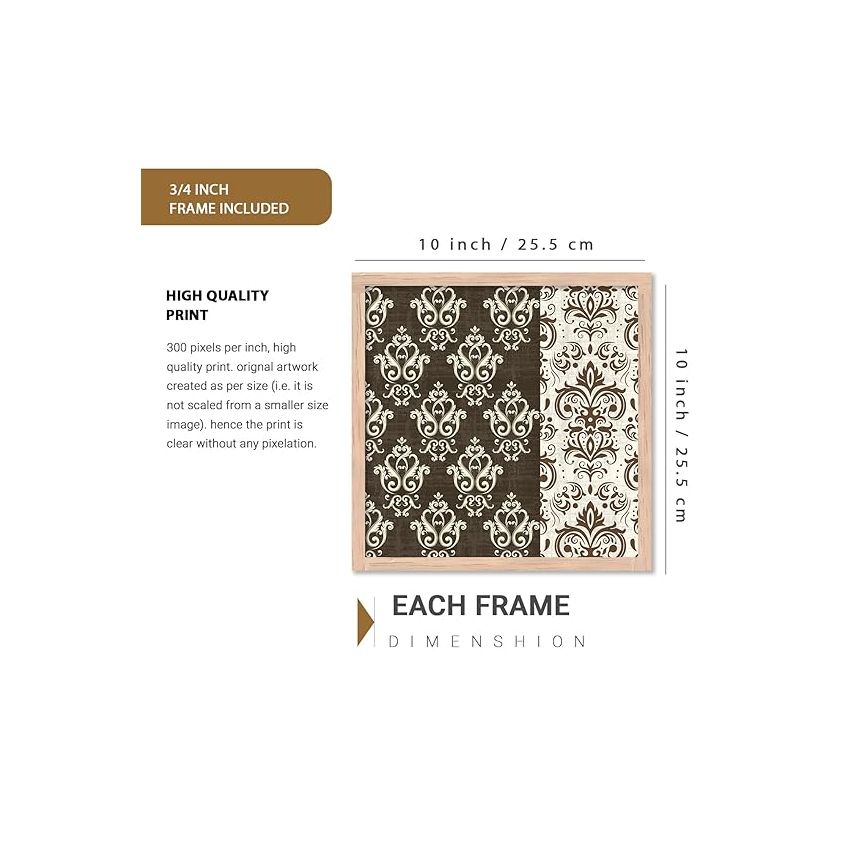 kotart Premium Digital Madhubani Art Paintings with Frame for Home Decor - Traditional Indian Painting for Wall Decoration (10x10 inch, Painting 12)