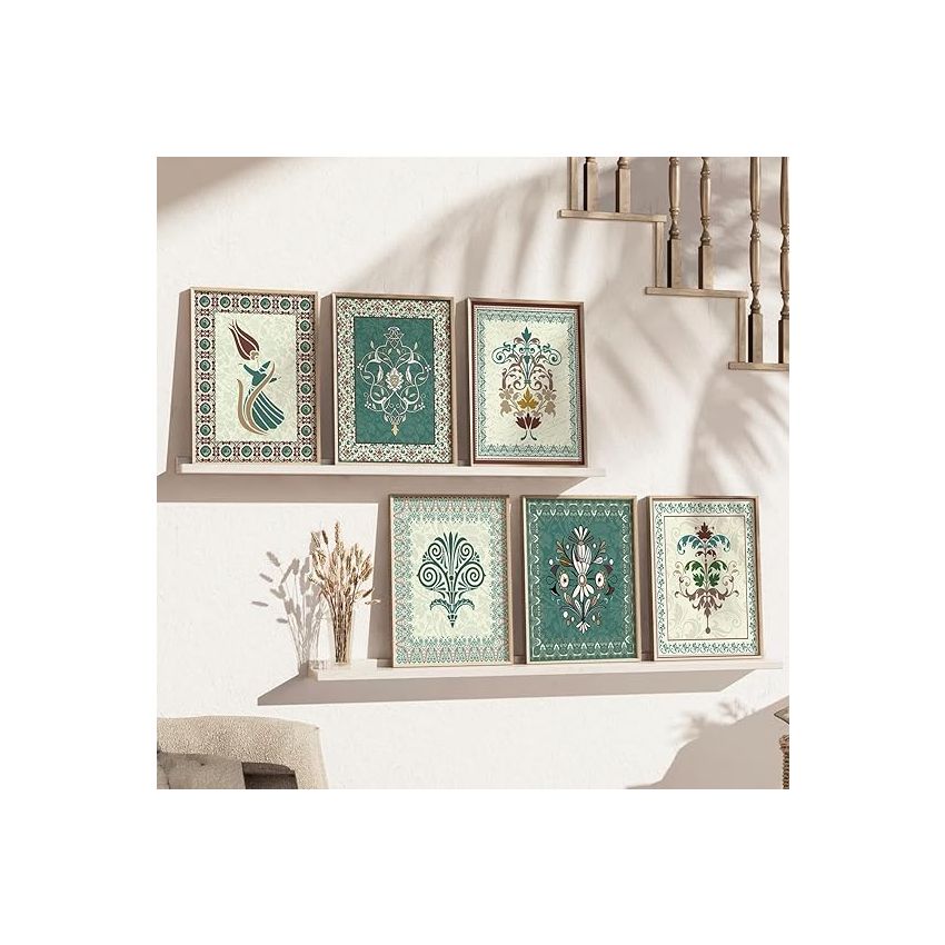 kotart - Traditional Set Of 6 (Art 9, (13X17 inch), Framed)