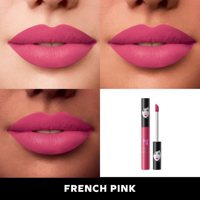 LAKMÉ Elle18 Liquid Lip Color Pink Rose 5.6Ml, Matte Finish