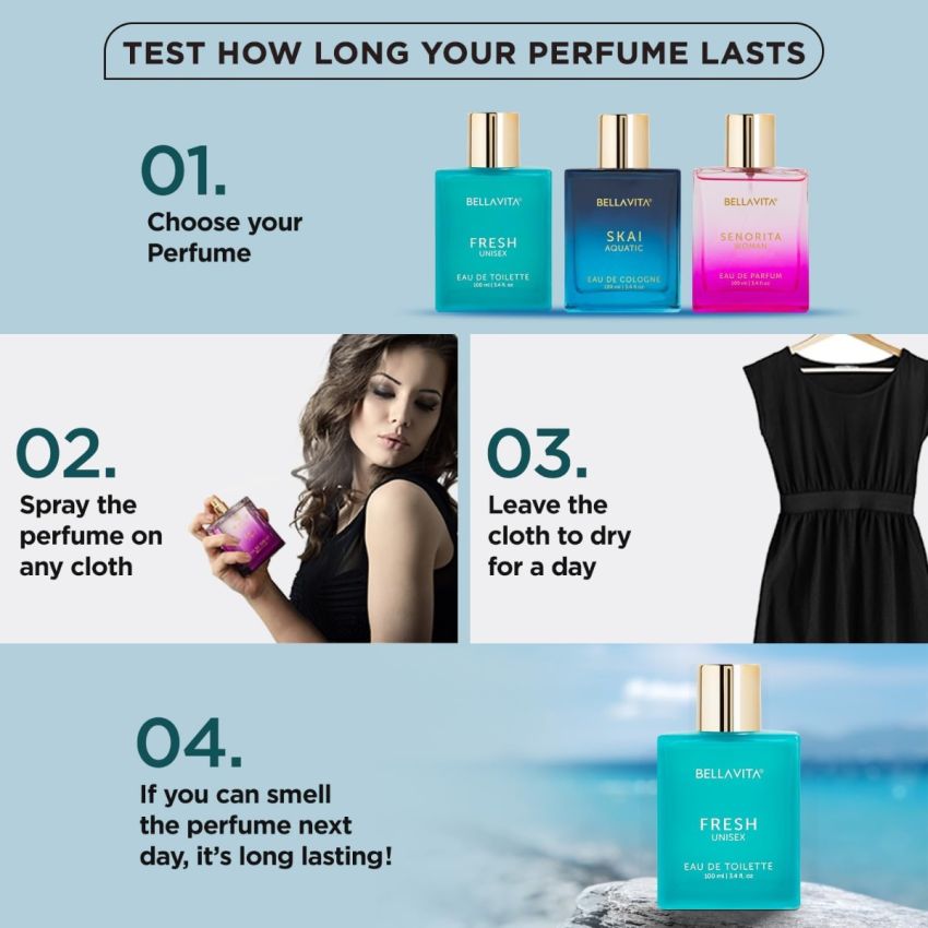 Bella Vita Luxury FRESH Unisex Eau De Toilette Perfume with Bergamot, Lavender,Ylang Ylang|Premium, Long Lasting Fresh Fragrance for Men & Women, 100ML