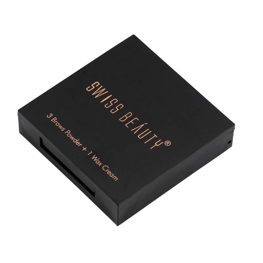 Swiss Beauty Eyebrow Palette With Wax Cream |Travel-Friendly Eyebrow Palette With Blendable Colors For Face Makeup | Shade-02, 5Gm|