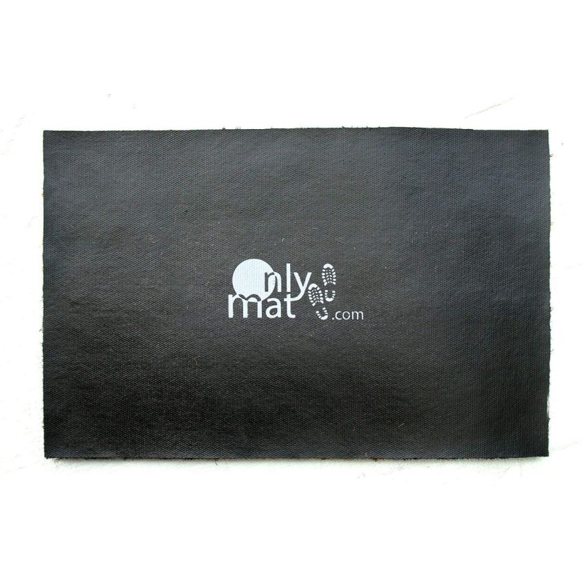 Onlymat Black & White Retro Circles Coir Flock Door mat - 60 cm x 90 cm, for Main Door/Front Door, Bedroom, Entrance, Home, Main Door, Entryway, Office, Covered Outdoor, Shop, Outside Matt Chatai