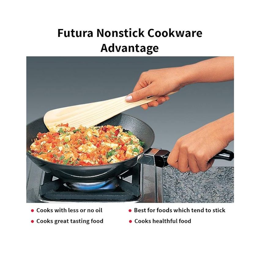 Hawkins Futura Nonstick Deep-Fry Pan (Stir-Fry Pan) 2 L, 26 cm, 3.25 mm (Black)