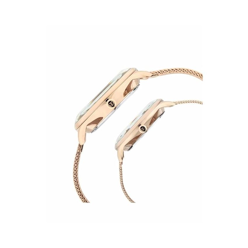 Titan Quartz Multifunction White Dial Stainless Steel Strap Watch for Couple-NS9400394203WM01P/NT9400394203WM01