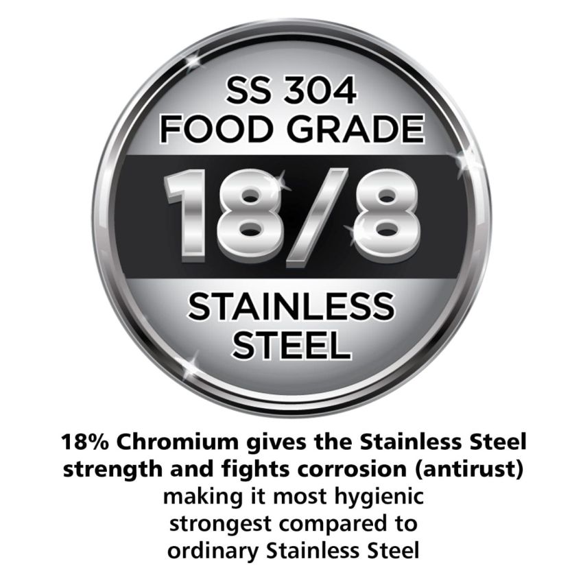 Hawkins Stainless Steel Induction and Gas Compatible Inner Lid Pressure Cooker Combo Set, Silver (2 litre and 3 litre wide)