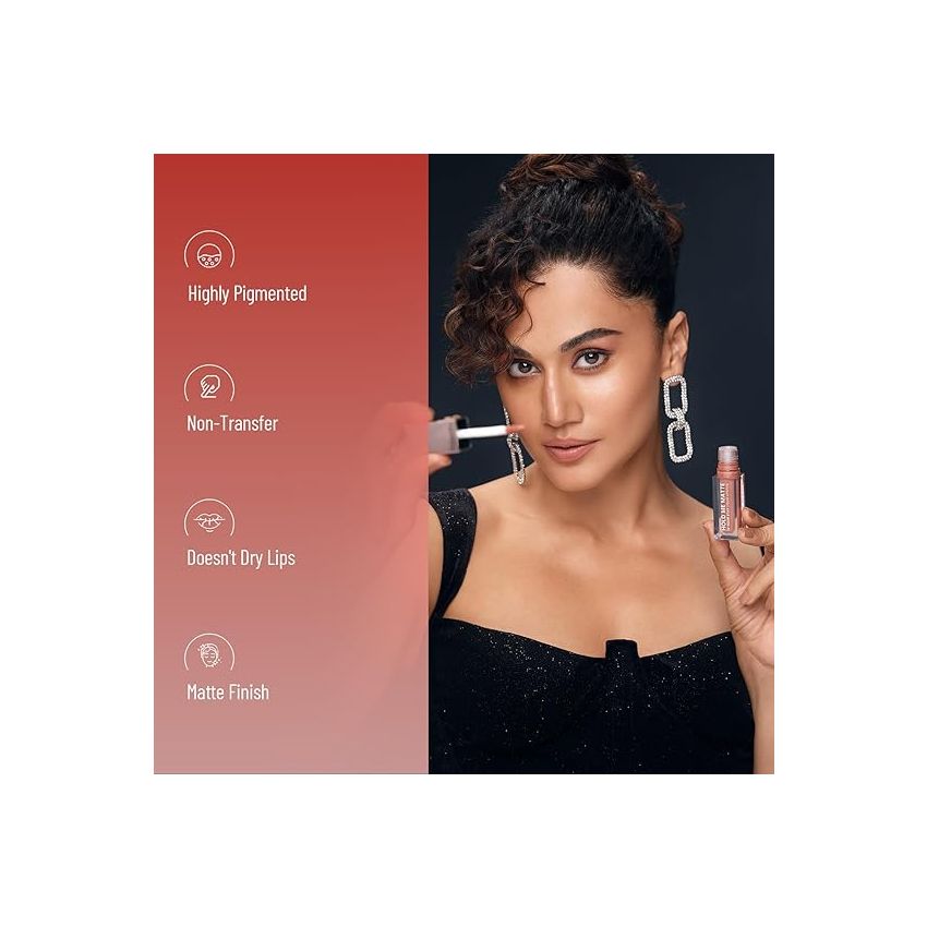 Swiss Beauty Hold Me Matte Liquid Lipstick | 12 Hours Stay | Non-Transfer Lipstick | Waterproof Lipstick with Intense Hydration| Shade - Lusty Rusty, 4.5ml