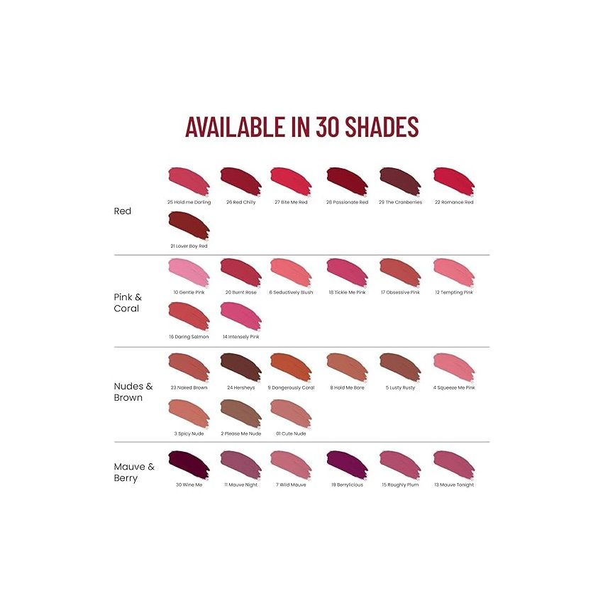 Swiss Beauty Hold Me Matte Liquid Lipstick | 12 Hours Stay | Non-Transfer Lipstick | Waterproof Lipstick with Intense Hydration| Shade - Tickle Me Pink, 4.5ml