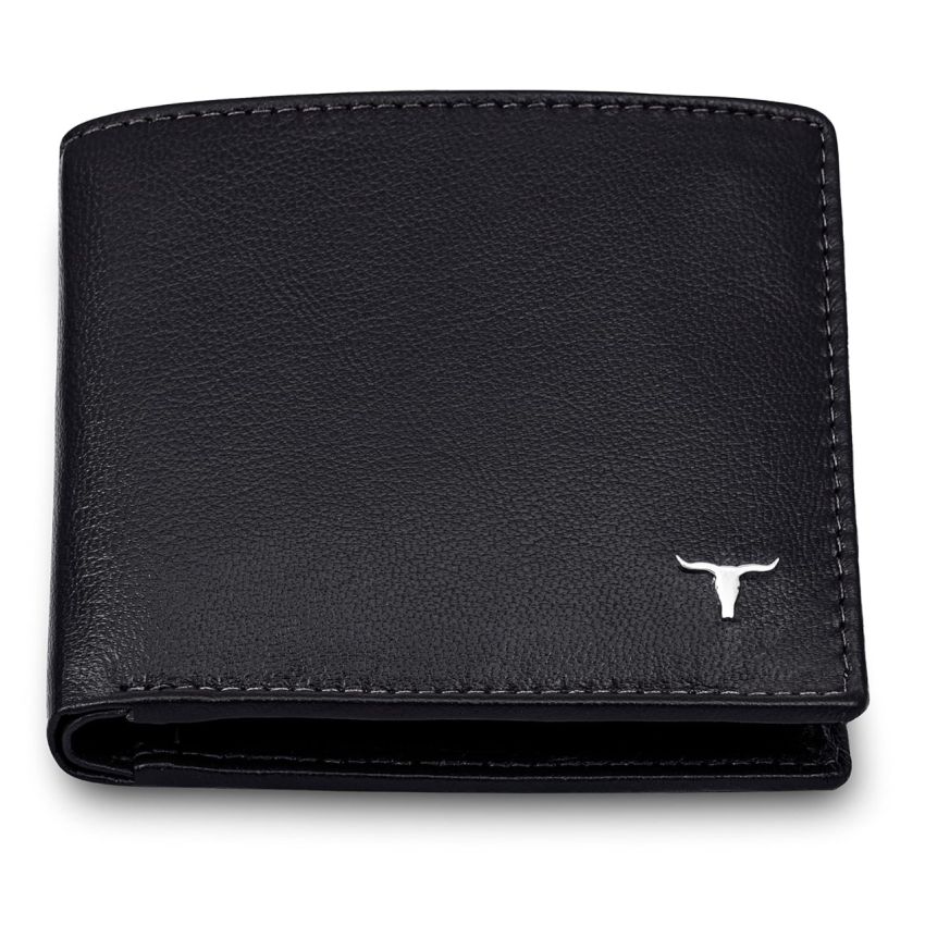 URBAN FOREST George Black Leather Wallet for Men