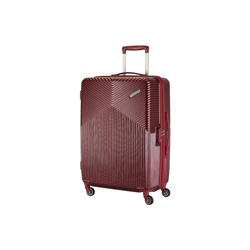 American Tourister Georgia Spinner Polycarbonate (Pc) 55 Cm Small Red Cabin Hard 4 Wheel Suitcase/Trolley Bag