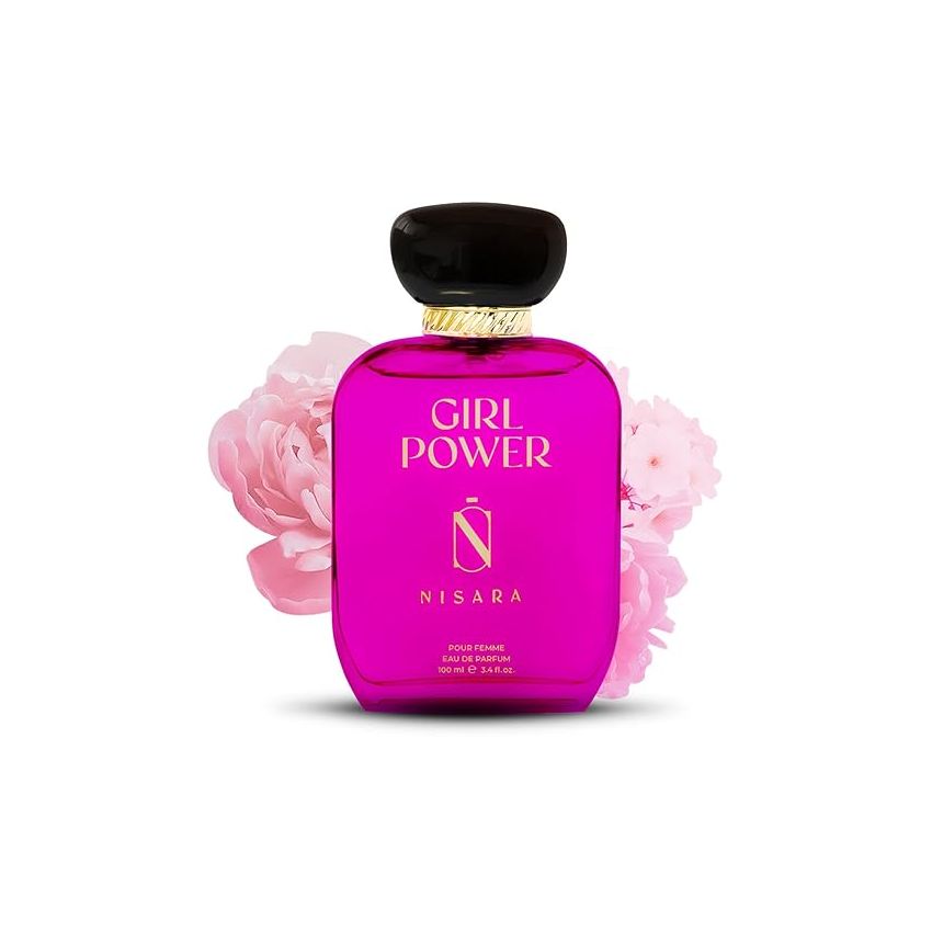 Nisara Girl Power Perfume For Women 100 ml | Girl Long Lasting Eau De Parfum | EDP Scent Spray |Floral | With Vanilla, Musk & Lily, Pear, Jasmine notes I EDP Scent for Women | Premium Perfume