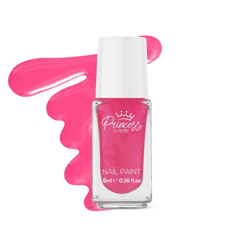 RENEE Princess Bubbles Nail Paint Pink Puzzle 5ml for Pre Teens Girls - Water Based, Gentle Formula, Crafted in Japan, Alcohol & Cruelty Free