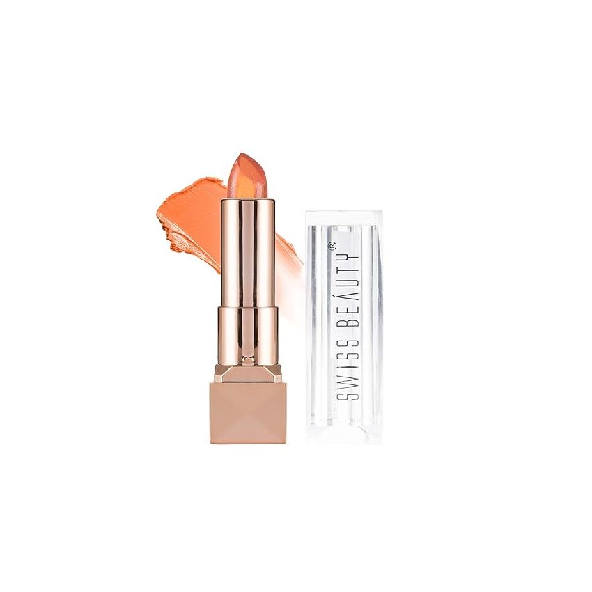 Swiss Beauty Glitter Color Change Gel Lipstick | Moisturising | Glossy Finish | Gives a Natural Colour | Lightweight | Shade-01, 3.6gm