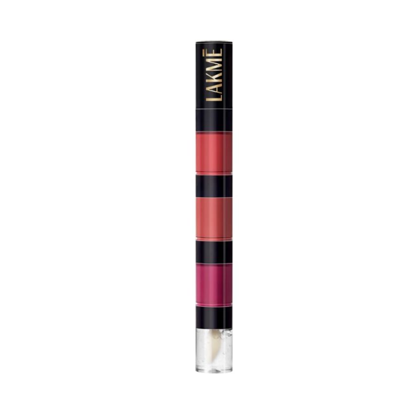 LAKMÉ Ultimate Glam 4-in-1 Lip Stack - 3 Matte, 1 Gloss - Nice Nudes 4ml