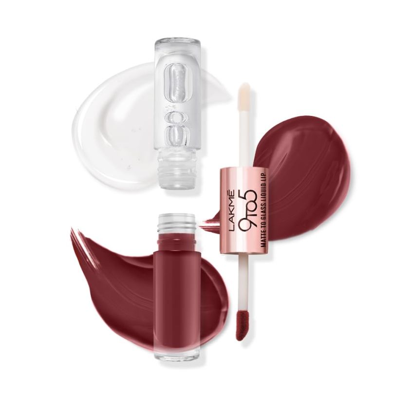 Lakme 9 To 5 Matte To Glass Liquid Lip