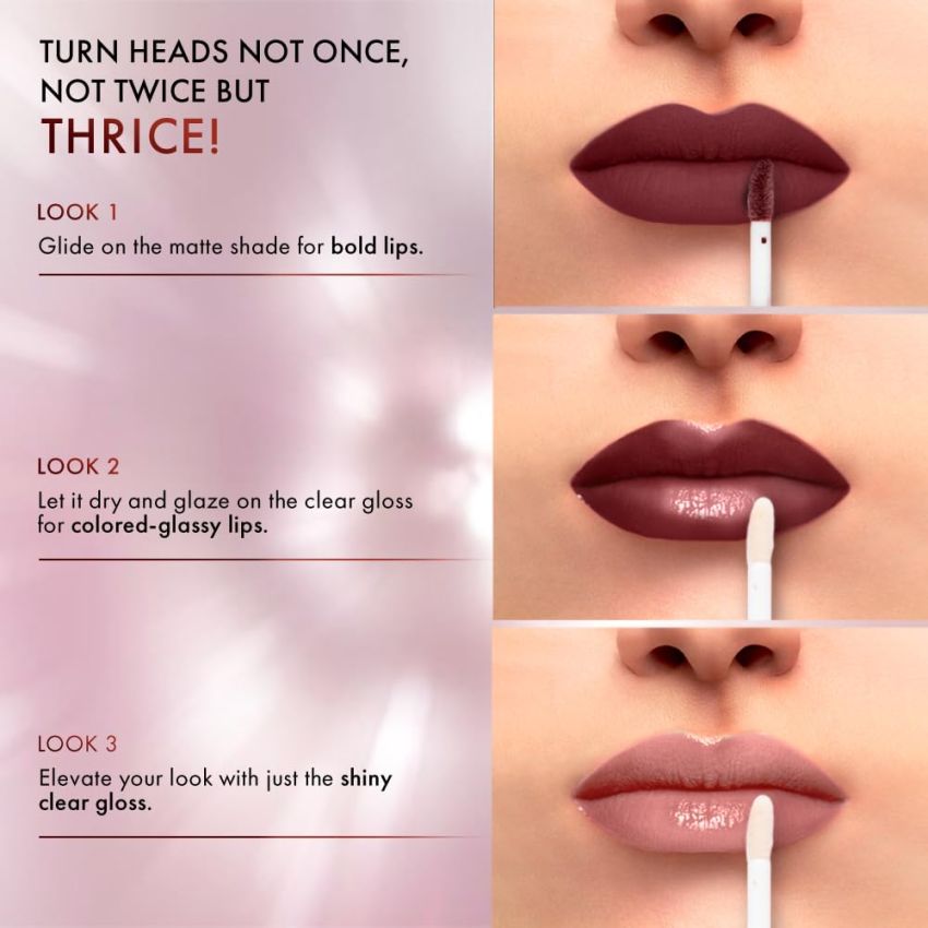 Lakme 9 To 5 Matte To Glass Liquid Lip