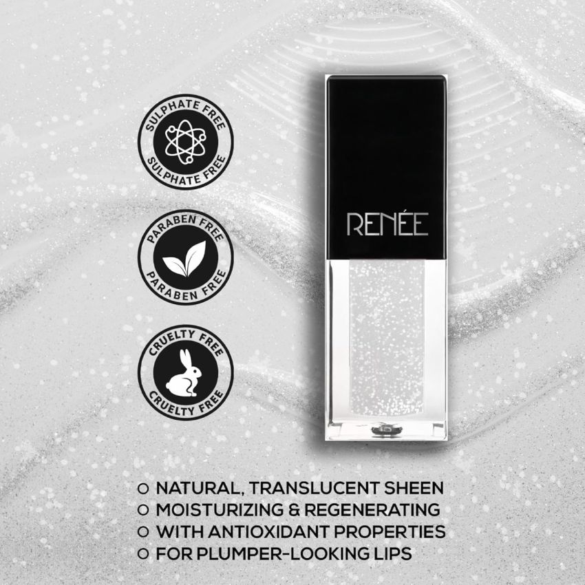 RENEE See Me Shine Lip Gloss - Star Of Frost 2.5ml, Non Sticky & Non Drying Formula| Long Lasting Moisturizing Effect| Compact and Easy to Carry