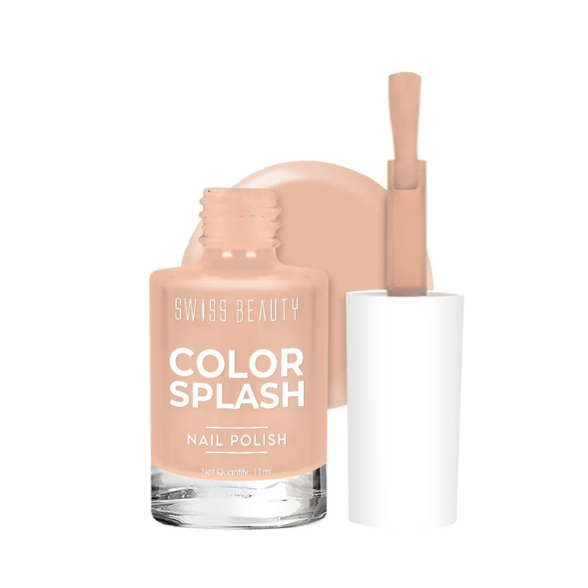 Swiss Beauty Color Splash Nail Polish with Glossy Gel Finish | Non-Chipping, Quick drying, Long-Lasting Nail paint | Shade- 01, 15ml
