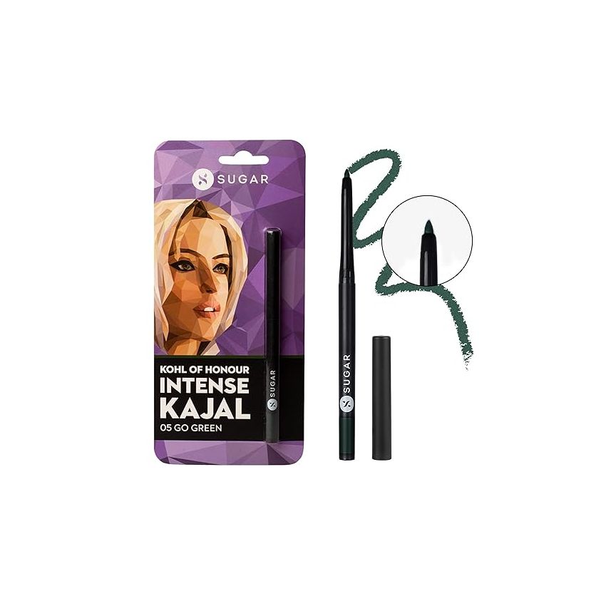 SUGAR Cosmetics Kohl of Honour Intense Matte Kajal | Upto 12 hrs | Long Lasting, Smudge Proof & Waterproof | Twist Up Kajal Pencil | Paraben Free - Go Green