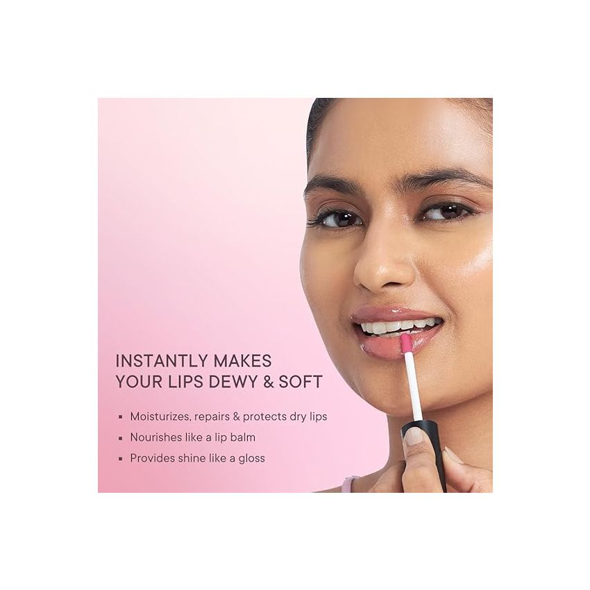 Quench Illuminating Lip Oil with Cherry Blossom & Patchouli Oil (Pink), Korean Lip Oil for Plump, Glossy & Smooth Lips, Non-Sticky, Non-Greasy, Made in Korea (5ml)