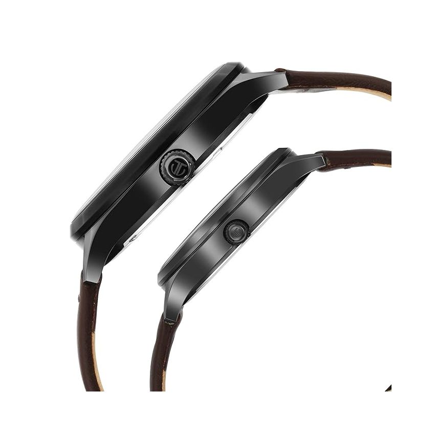 Titan Analog Green Dial Men's Watch-NP9400494204QL01/NP9400494204QL01 Genuine Leather, Brown Strap