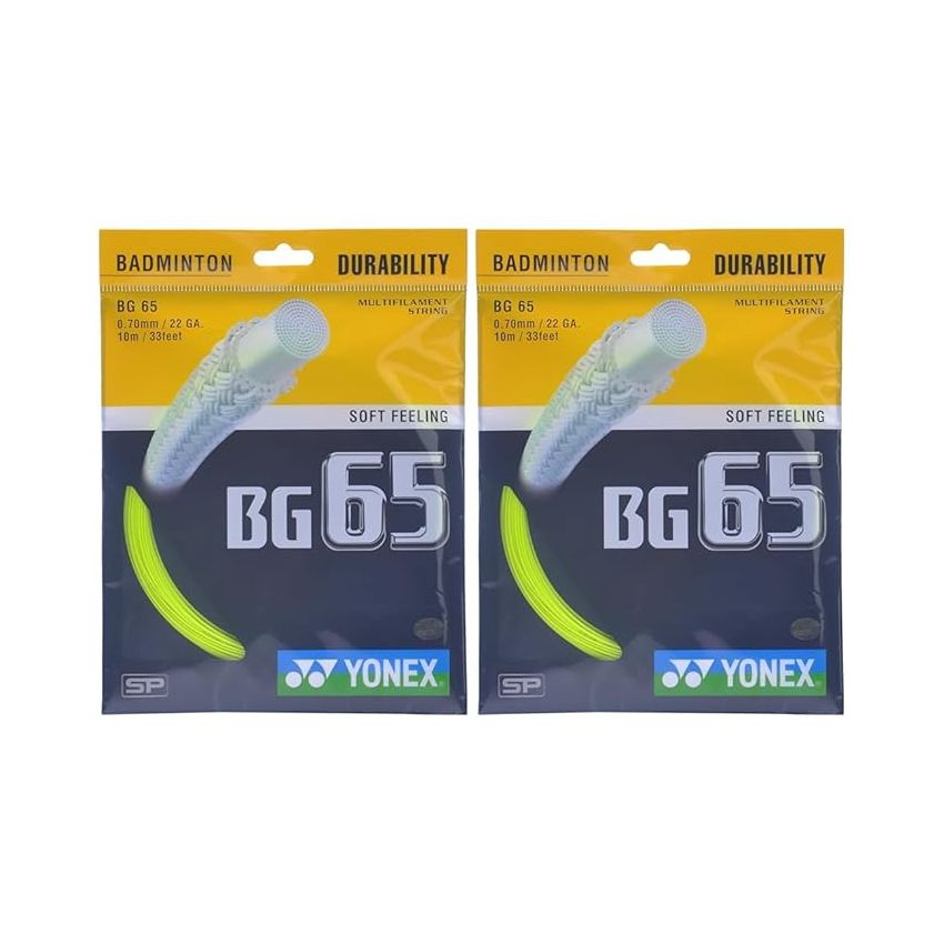 Yonex Badminton Strings BG 65, 0.70mm (Green)