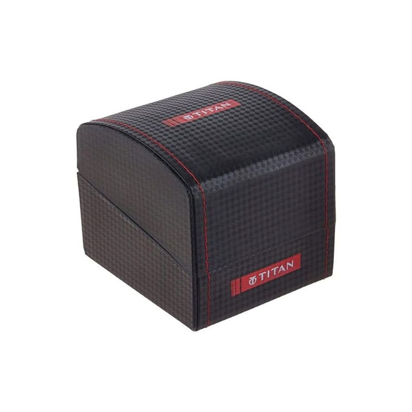 Titan Quartz Multifunction White Dial Leather Strap Watch for Men-NS1698WL01/NT1698WL01