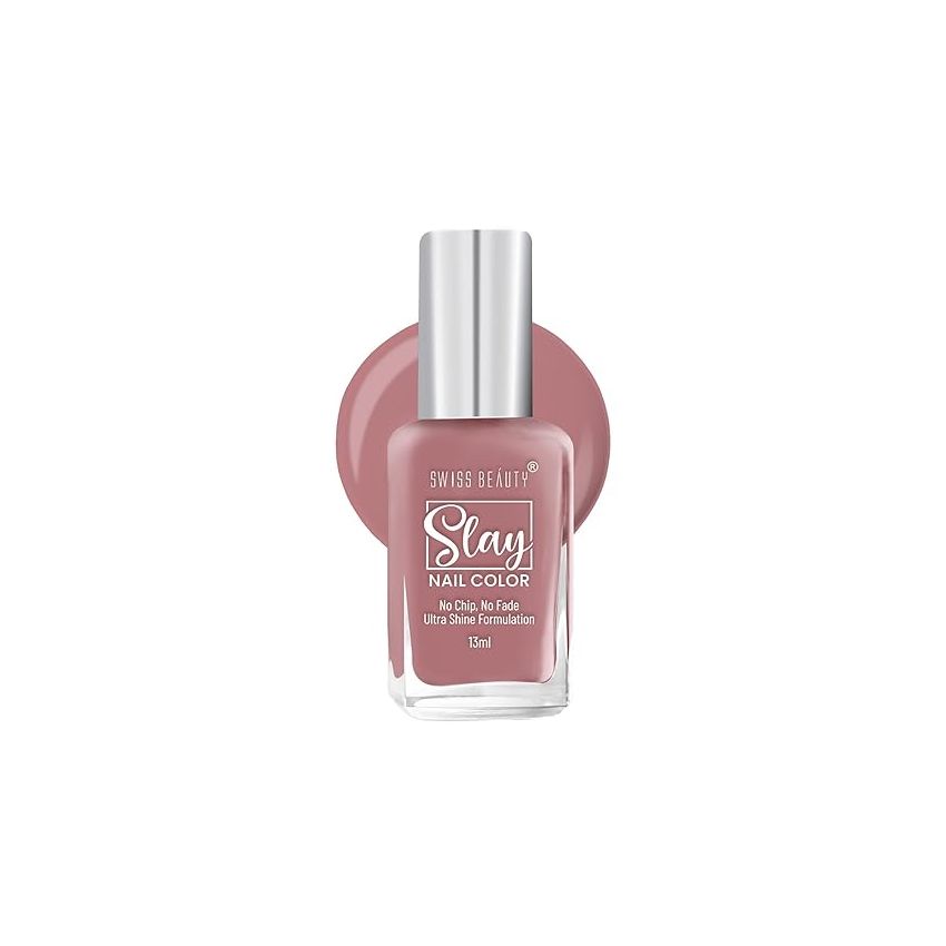 Swiss Beauty Slay Nail Color | Glossy Finish, Long Lasting Nail Paint| Chip resistant, Quick drying Nail Polish | Shade- Gaze Star, 25Ml