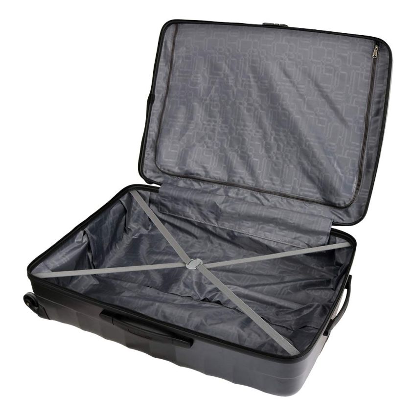 American Tourister Trolley Bags for Travel | Barcelona 55 Cms, 69 Cms, 79 Cms Polycarbonate Hardsided Spinner Set of 3 Luggage Bags | Suitcase for Travel | Trolley Bags for Travelling, Gunmetal