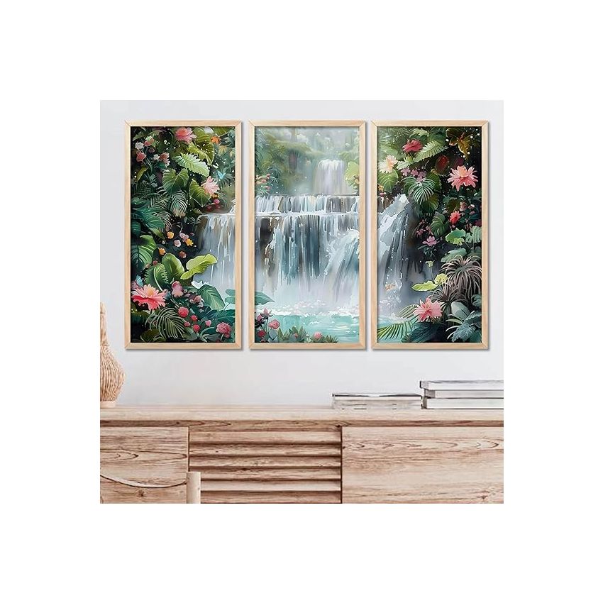 kotart - Painting for Home Decoration |Traditional Indian Art Pichwai Wall Décor Paintings | Traditional Indian Art Pichwai Wall Décor Paintings For Home Décor Living Room Bedroom Set of 3 (10X19 INCH, H)