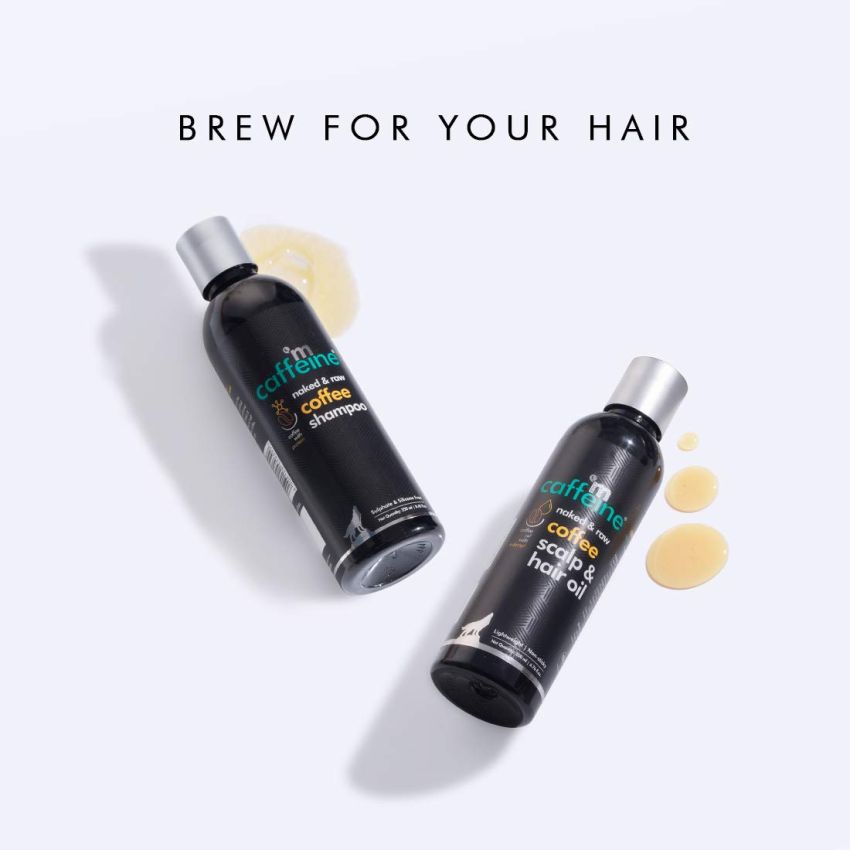 mCaffeine Must-have Coffee Hair Care Kit for Hair Fall Control & Hair Growth | Shampoo, Hair Oil | All Hair Types | Sulphate, Silicone & Mineral Oil Free