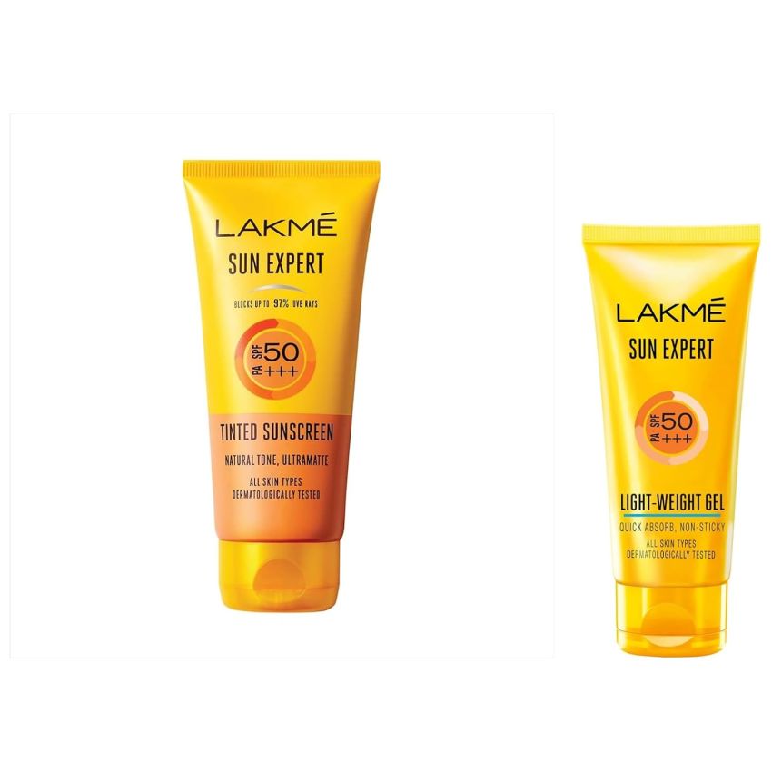 Lakme Sun Expert, SPF 50 PA+++ Ultra Matte Gel Sunscreen, 100ml, for Sun Protection, with Vitamin B3, C & E, Blocks upto 97% of Harmful UVB Rays, Lightweight and Non-Sticky, For Men & Women