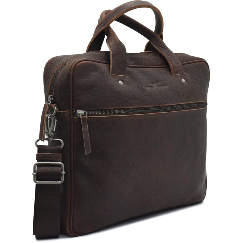 URBAN FOREST Harold Leather 7 Ltrs Dark Brown laptop Bag