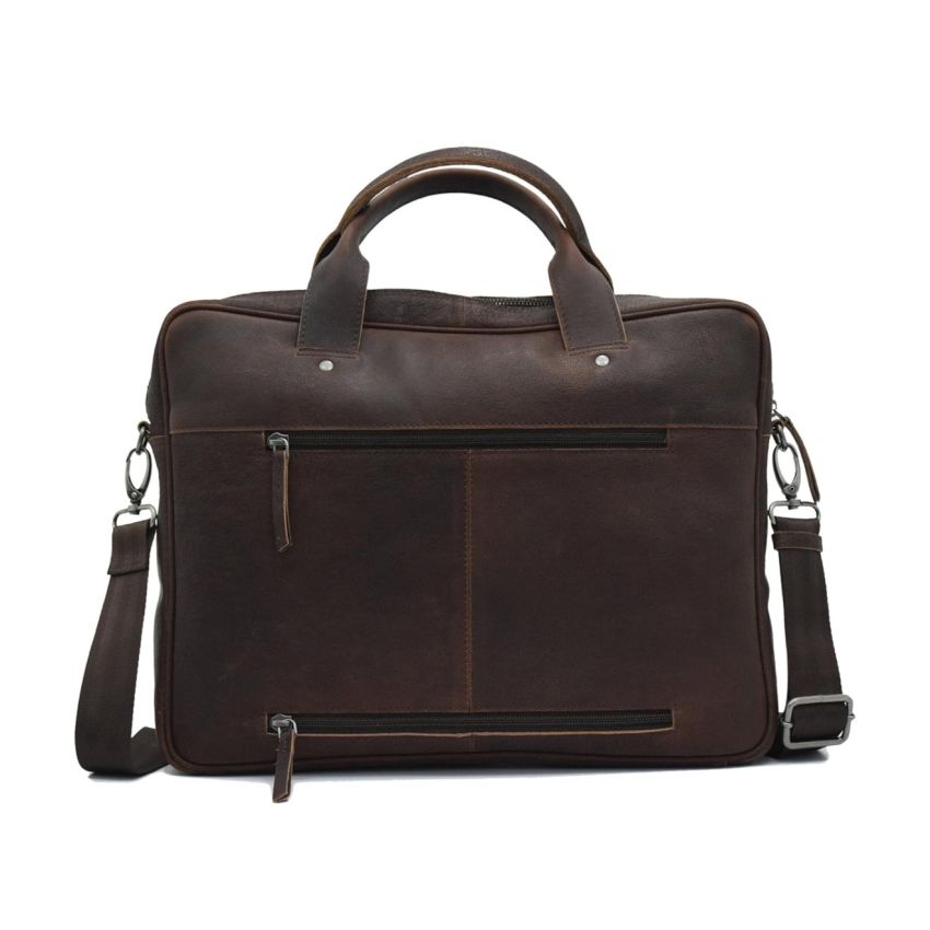 URBAN FOREST Harold Leather 7 Ltrs Dark Brown laptop Bag