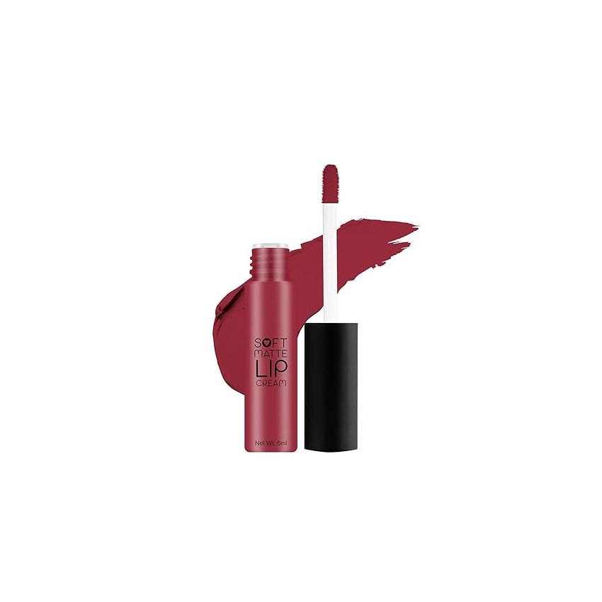 Swiss Beauty Soft Matte Lip Cream Weightless Lipstick | Long Lasting Lipstick With Velvety Finish | Shade- Heart Breaker, 6ml