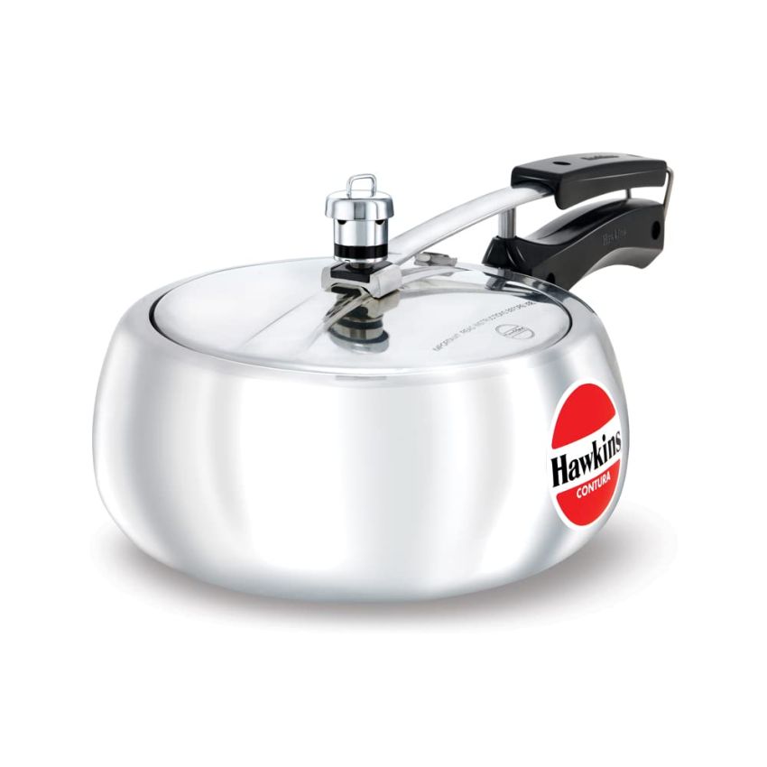 Hawkins 3.5 Litre Contura Pressure Cooker, Handi Inner Lid Cooker, Silver (HC35)
