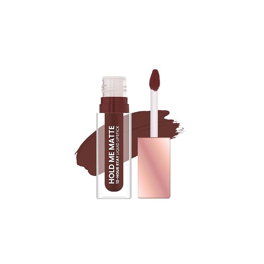 Swiss Beauty Hold Me Matte Liquid Lipstick | 12 Hours Stay | Non-Transfer Lipstick | Waterproof Lipstick with Intense Hydration| Shade - Hersheys, 4.5ml