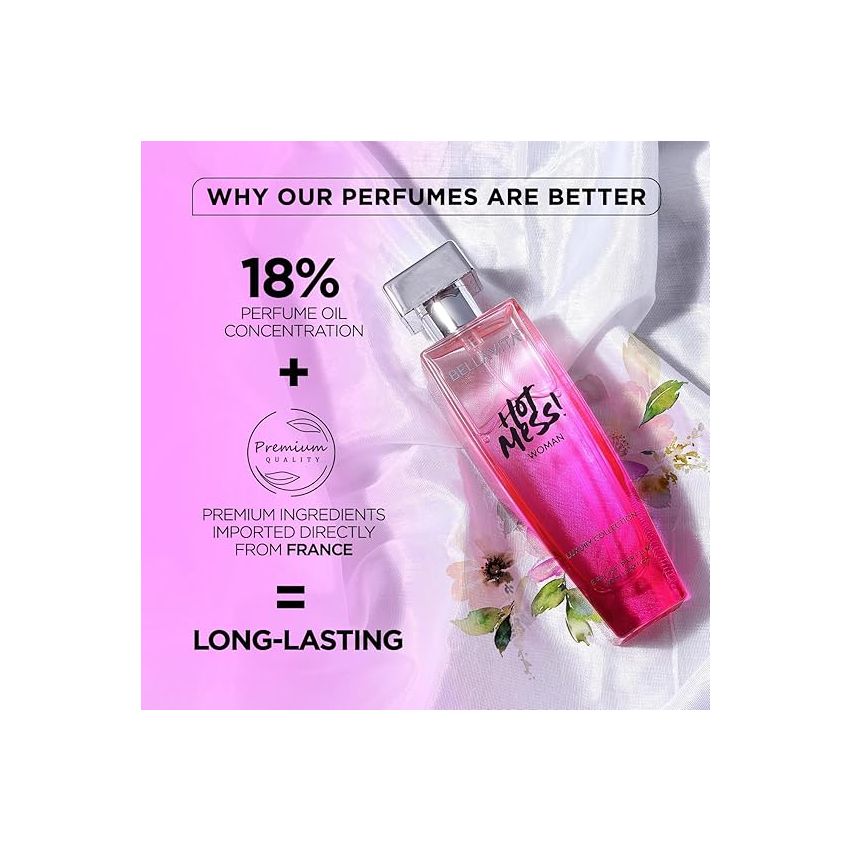 Bella Vita Luxury Hot Mess Woman Eau De Parfum Perfume with Mandarin, Passionfruit, Musk|Premium, Long Lasting Fruity & Musky Fragrance for Women 100ML