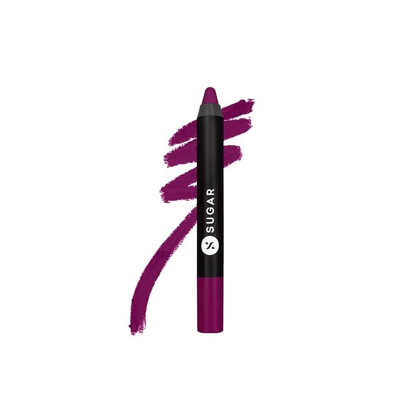 SUGAR Cosmetics Matte As Hell Crayon Lipstick with Sharpner | Smudgeproof | Lasts Upto 8+ Hrs | 2.8gm - 12 Baby Houseman