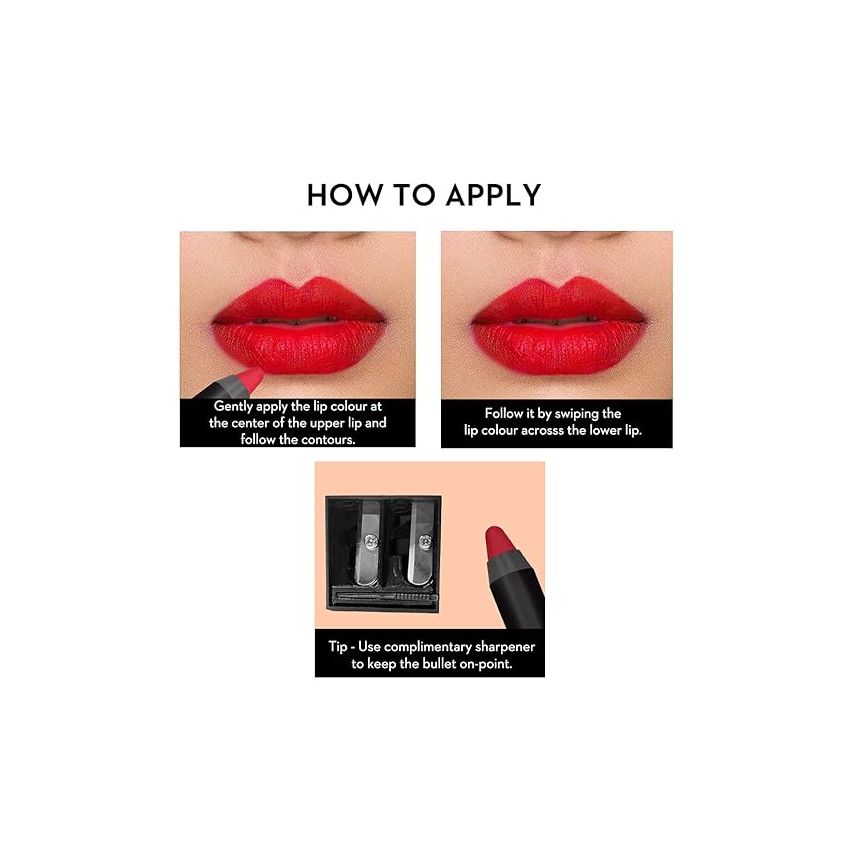 SUGAR Cosmetics Matte As Hell Crayon Lipstick with Sharpner | Smudgeproof | Lasts Upto 8+ Hrs | 2.8gm - 12 Baby Houseman