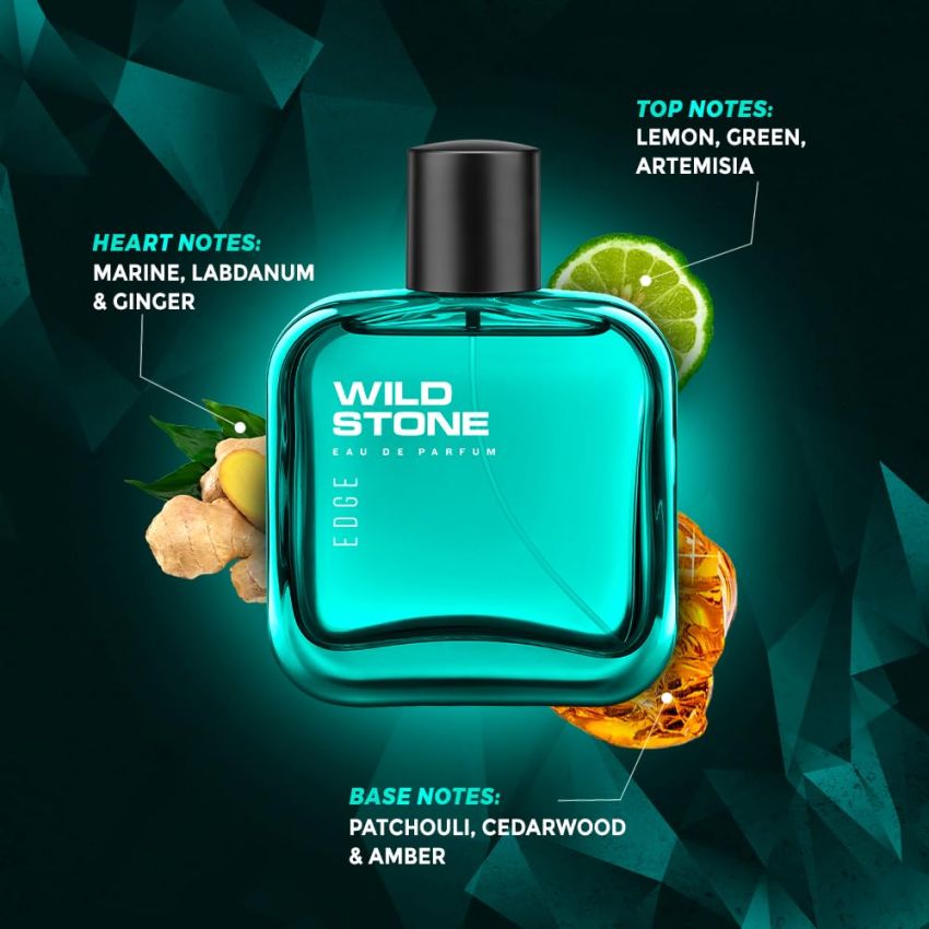 Wild Stone Edge Parfum for Men, Long Lasting Refreshing Every day Wear Fragrance, 100 ml|Premium Perfume|Gift for Husband