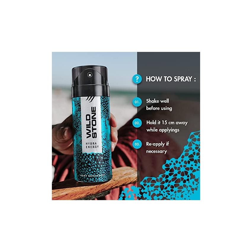 Wild Stone Hydra Energy Deodorant for Men- 150 ml